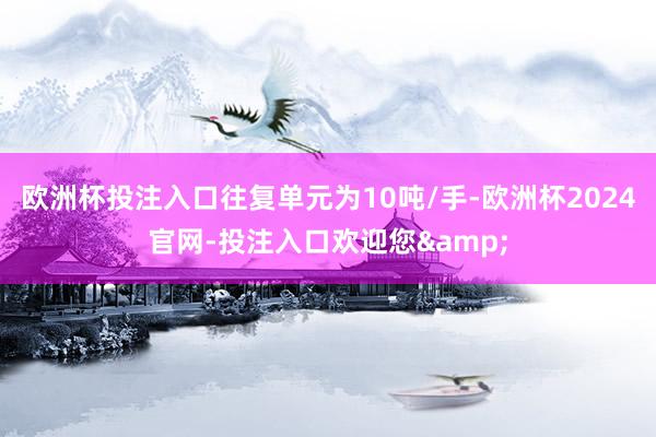 欧洲杯投注入口往复单元为10吨/手-欧洲杯2024官网-投注入口欢迎您&