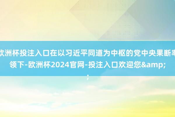 欧洲杯投注入口在以习近平同道为中枢的党中央果断率领下-欧洲杯2024官网-投注入口欢迎您&