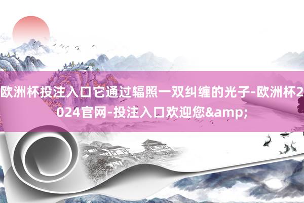 欧洲杯投注入口它通过辐照一双纠缠的光子-欧洲杯2024官网-投注入口欢迎您&