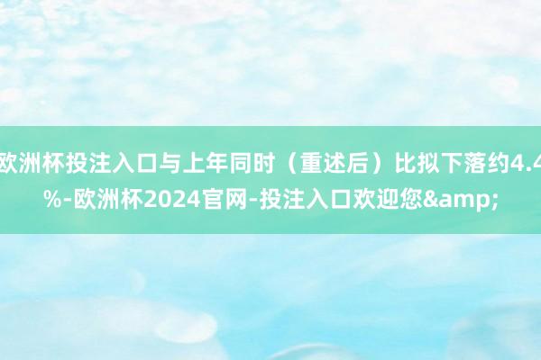 欧洲杯投注入口与上年同时（重述后）比拟下落约4.4%-欧洲杯2024官网-投注入口欢迎您&