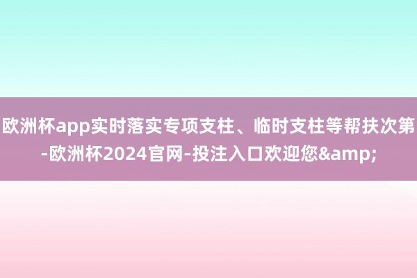 欧洲杯app实时落实专项支柱、临时支柱等帮扶次第-欧洲杯2024官网-投注入口欢迎您&