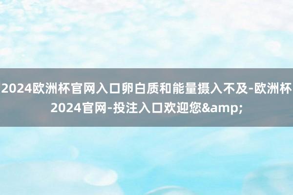 2024欧洲杯官网入口卵白质和能量摄入不及-欧洲杯2024官网-投注入口欢迎您&