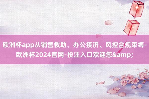 欧洲杯app从销售救助、办公接济、风控合规束缚-欧洲杯2024官网-投注入口欢迎您&