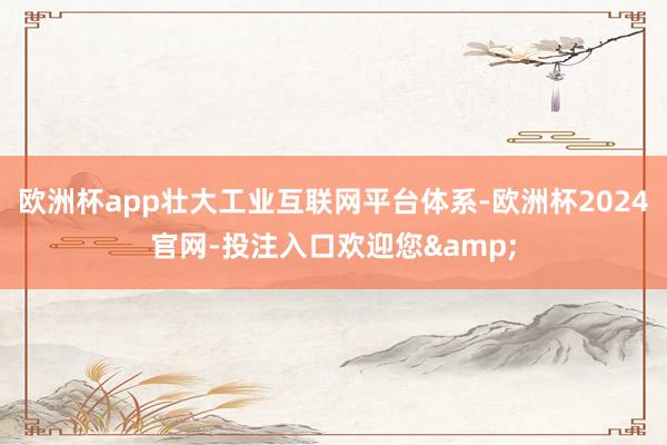 欧洲杯app壮大工业互联网平台体系-欧洲杯2024官网-投注入口欢迎您&