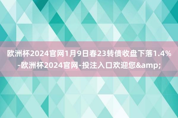 欧洲杯2024官网1月9日春23转债收盘下落1.4%-欧洲杯
