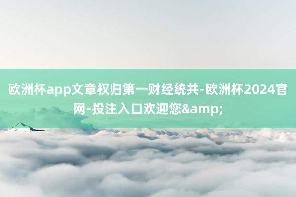 欧洲杯app文章权归第一财经统共-欧洲杯2024官网-投注入