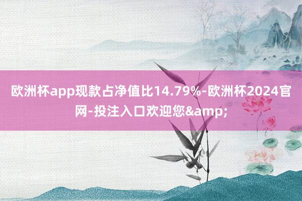 欧洲杯app现款占净值比14.79%-欧洲杯2024官网-投注入口欢迎您&