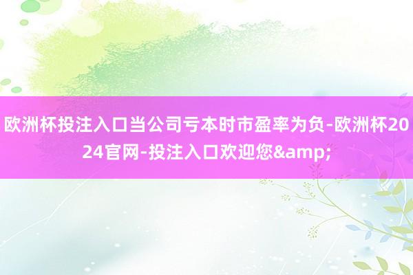 欧洲杯投注入口当公司亏本时市盈率为负-欧洲杯2024官网-投注入口欢迎您&