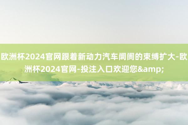 欧洲杯2024官网跟着新动力汽车阛阓的束缚扩大-欧洲杯2024官网-投注入口欢迎您&