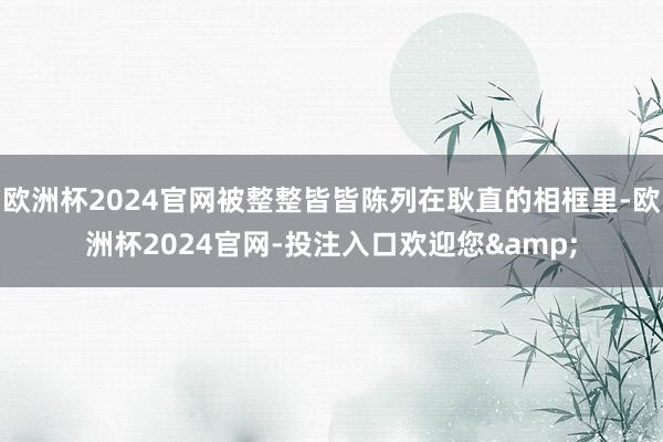 欧洲杯2024官网被整整皆皆陈列在耿直的相框里-欧洲杯2024官网-投注入口欢迎您&