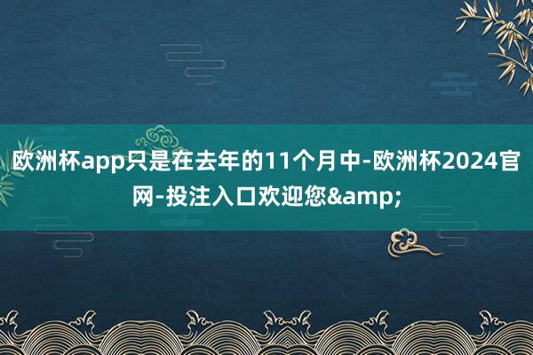 欧洲杯app只是在去年的11个月中-欧洲杯2024官网-投注入口欢迎您&