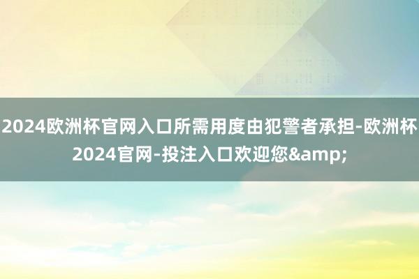 2024欧洲杯官网入口所需用度由犯警者承担-欧洲杯2024官网-投注入口欢迎您&