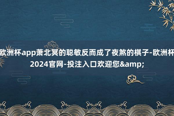欧洲杯app萧北冥的聪敏反而成了夜煞的棋子-欧洲杯2024官网-投注入口欢迎您&