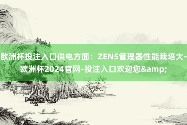欧洲杯投注入口供电方面:ZEN5管理器性能栽培大-欧洲杯2024官网-投注入口欢迎您&