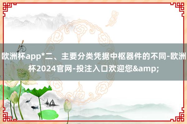 欧洲杯app*二、主要分类凭据中枢器件的不同-欧洲杯2024官网-投注入口欢迎您&