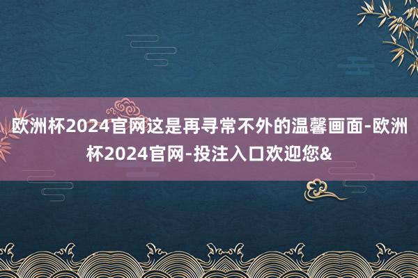 欧洲杯2024官网这是再寻常不外的温馨画面-欧洲杯2024官网-投注入口欢迎您&