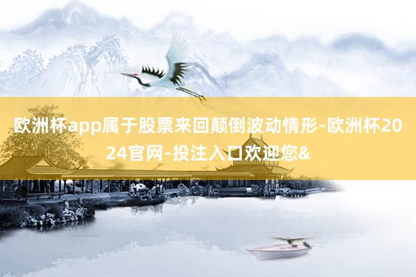 欧洲杯app属于股票来回颠倒波动情形-欧洲杯2024官网-投
