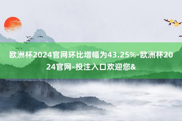 欧洲杯2024官网环比增幅为43.25%-欧洲杯2024官网